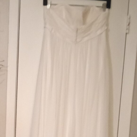 Galina David's Bridal white sleeveless off the shoulders gown size12 - Picture 2 of 11